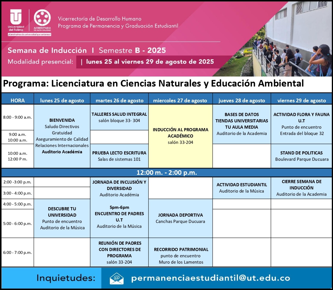LIC EN CIENCIAS NATURALES Y EDUCACION AMBIENTA