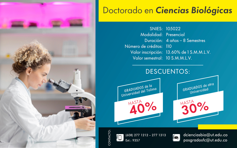 Inscripciones Doctorado en Ciencias Biológicas A-2026