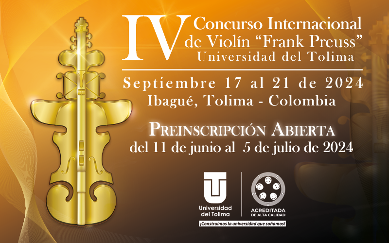 Inscríbete al  IV Concurso Internacional de Violín "Frank Preuss"