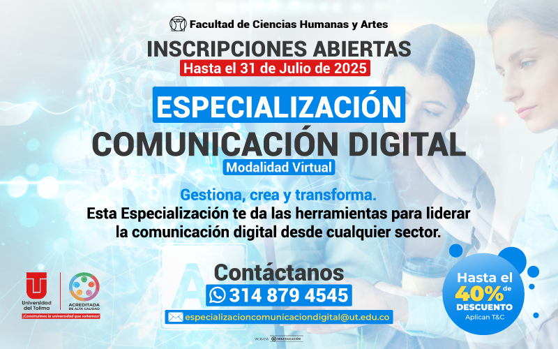 Inscripciones abiertas Especialización en Comunicación Digital