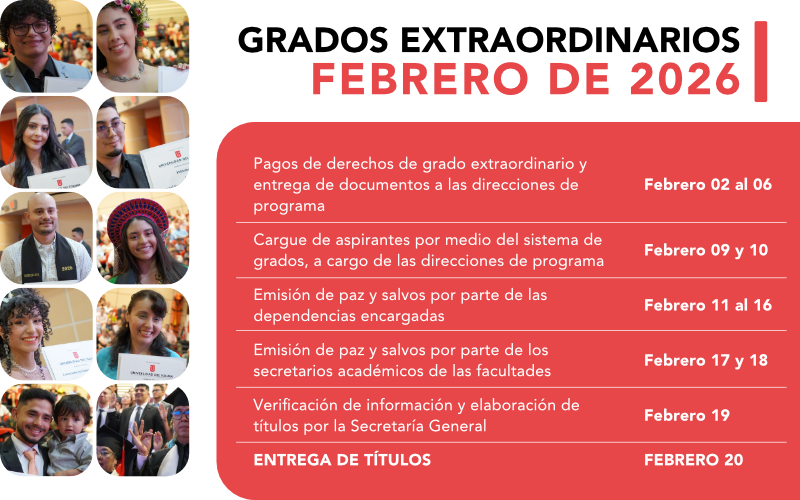 Fechas de grados extraordinarios